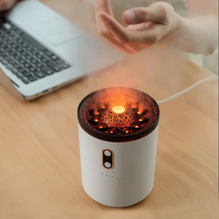 Светодиодный USB увлажнитель Volcano, белый Светодиодный USB увлажнитель Volcano, белый