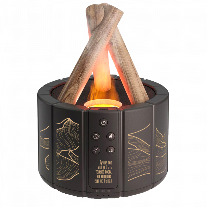 Светодиодный USB увлажнитель-аромадиффузор Bonfire с пультом Д/У, чёрный Светодиодный USB увлажнитель-аромадиффузор Bonfire с пультом Д/У, чёрный