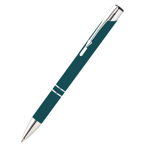 Ручка металлическая Molly софт-тач, изумрудная