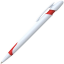 Ручка шариковая, пластиковая, белая/красная