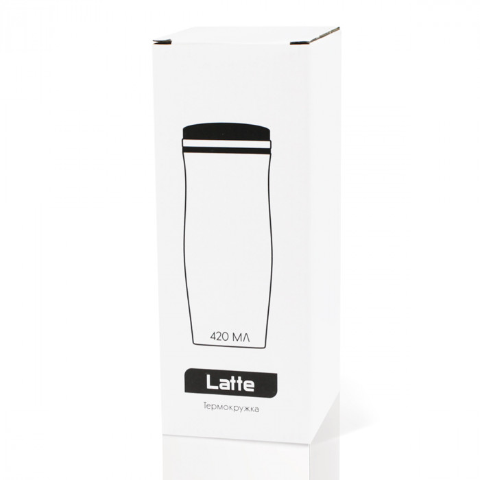 Термокружка Latte, бело-желтый Термокружка Latte, бело-желтый