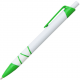 Ручка шариковая, пластиковая, белая/зеленая Ручка шариковая, пластиковая, белая/зеленая
