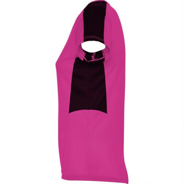 Спортивная футболка SUZUKA женская, ФУКСИЯ/ЧЕРНЫЙ 2XL