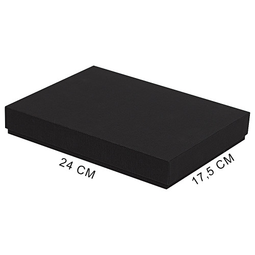 Коробка подарочная, размер 24*17,5*3 см, Solution Superior Delta Fabrique, черная, бежевый ложемент под индивидуальную вырубку