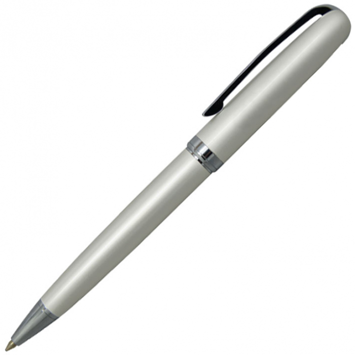 Ручка шариковая, Grand КОНСУЛ металлическая, белая/серебристая, КОНСУЛ