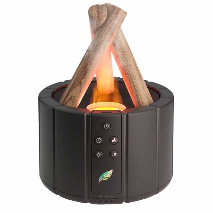 Светодиодный USB увлажнитель-аромадиффузор Bonfire с пультом Д/У, чёрный Светодиодный USB увлажнитель-аромадиффузор Bonfire с пультом Д/У, чёрный