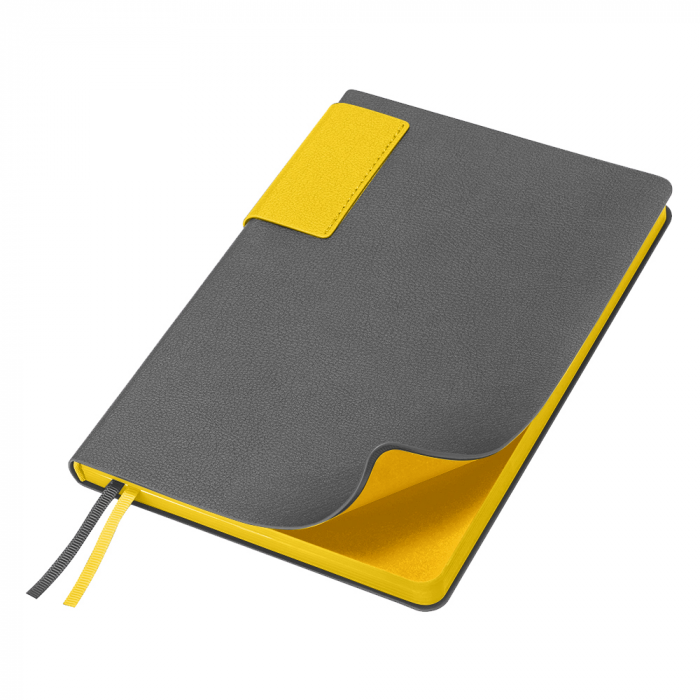 Ежедневник Flexy Star Sivilia Grey Edition Color А5 серо-желтый, недатированный в гибкой обложке