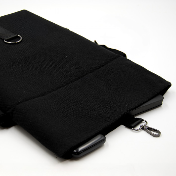 Шоппер Superbag Companion, с тремя отделениями, боковым креплением (карабин) и карманом (черный)