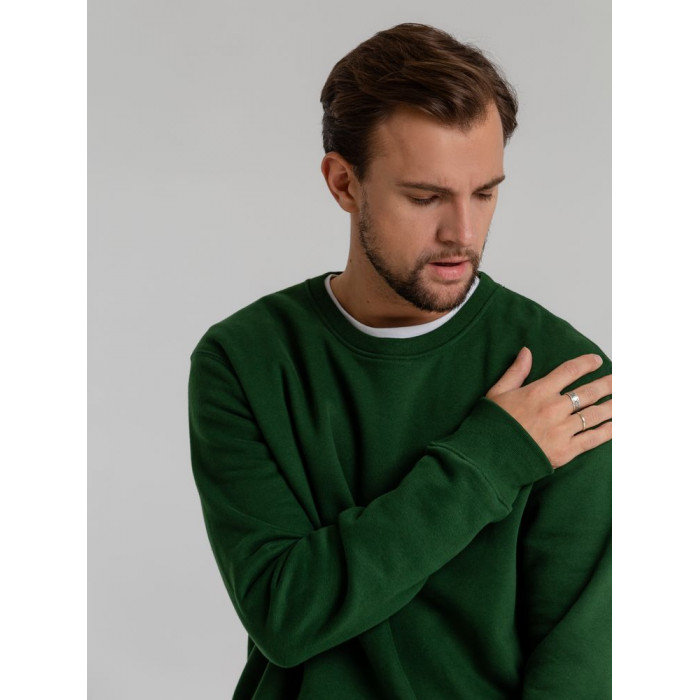 Свитшот унисекс King, темно-зеленый, размер XS