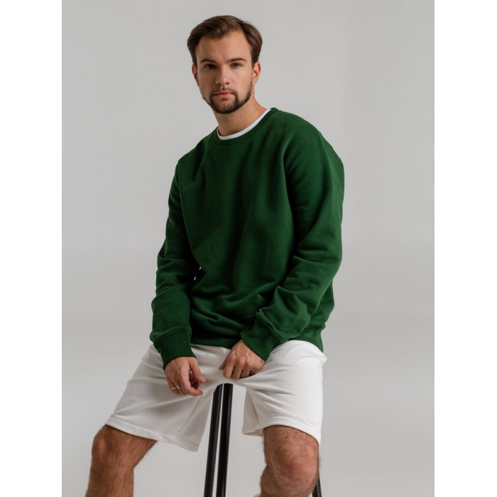 Свитшот унисекс King, темно-зеленый, размер XS