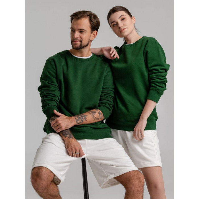 Свитшот унисекс King, темно-зеленый, размер XS