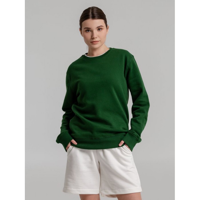 Свитшот унисекс King, темно-зеленый, размер XS