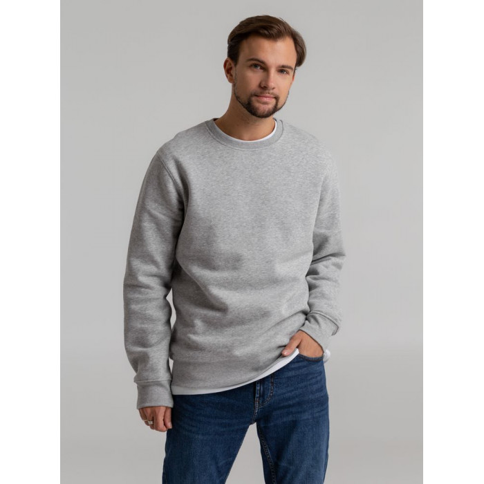 Свитшот унисекс King, серый меланж, размер XXL