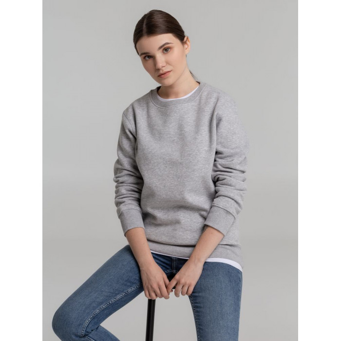 Свитшот унисекс King, серый меланж, размер XXL