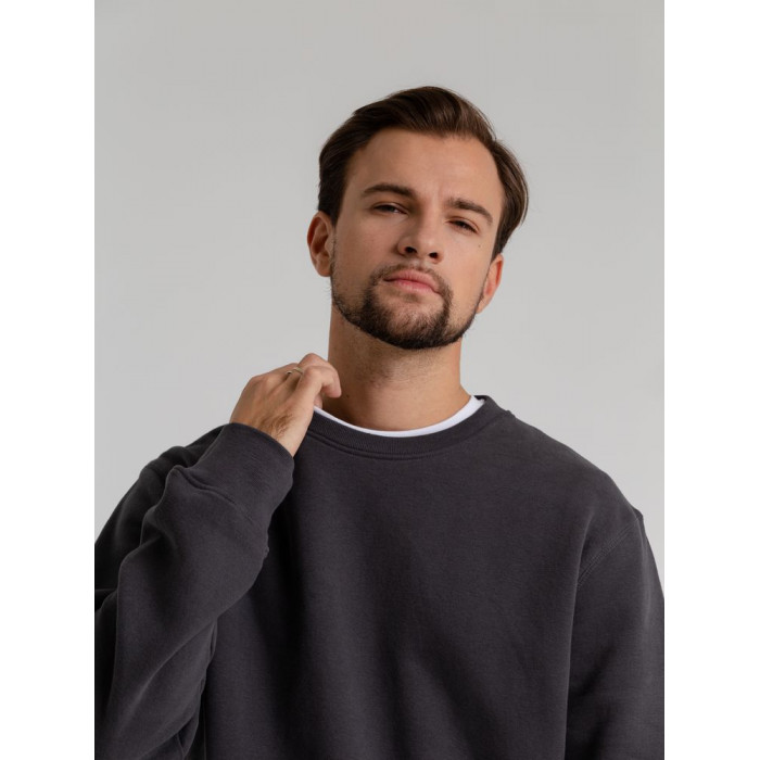 Свитшот унисекс King, темно-серый, размер XS