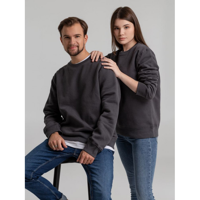 Свитшот унисекс King, темно-серый, размер XS