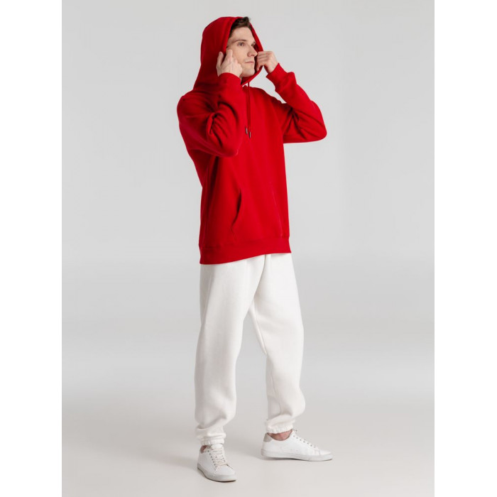 Толстовка с капюшоном унисекс King, красная, размер 3XL