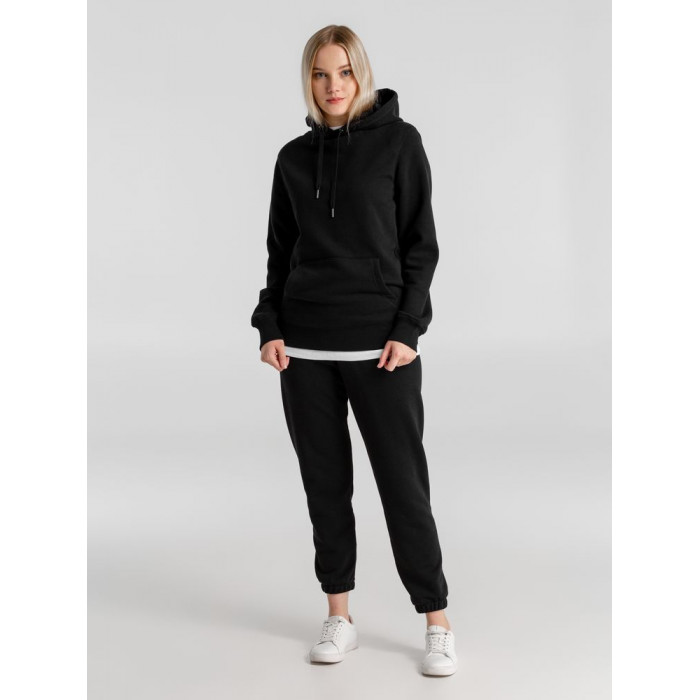 Толстовка с капюшоном унисекс King, черная, размер XXL