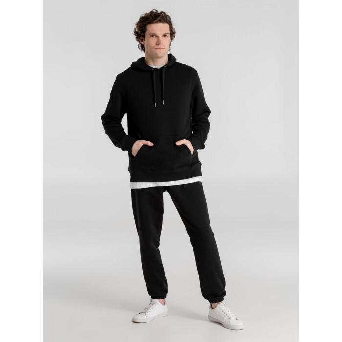 Толстовка с капюшоном унисекс King, черная, размер XXL