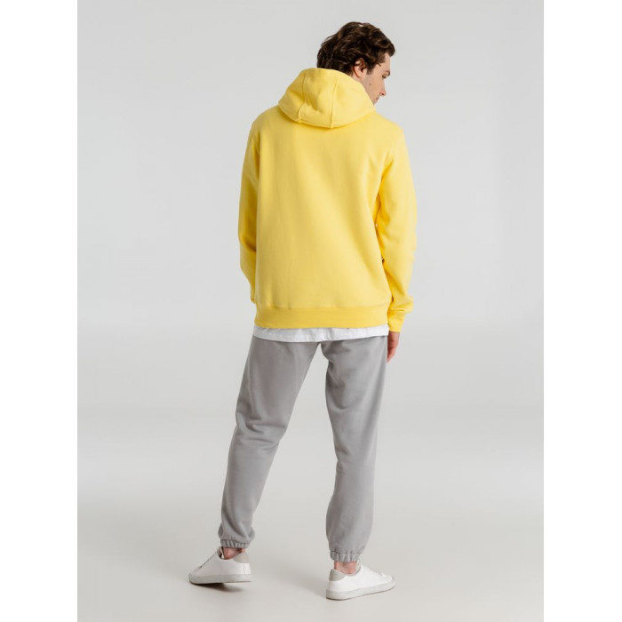 Толстовка с капюшоном унисекс King, желтая, размер S