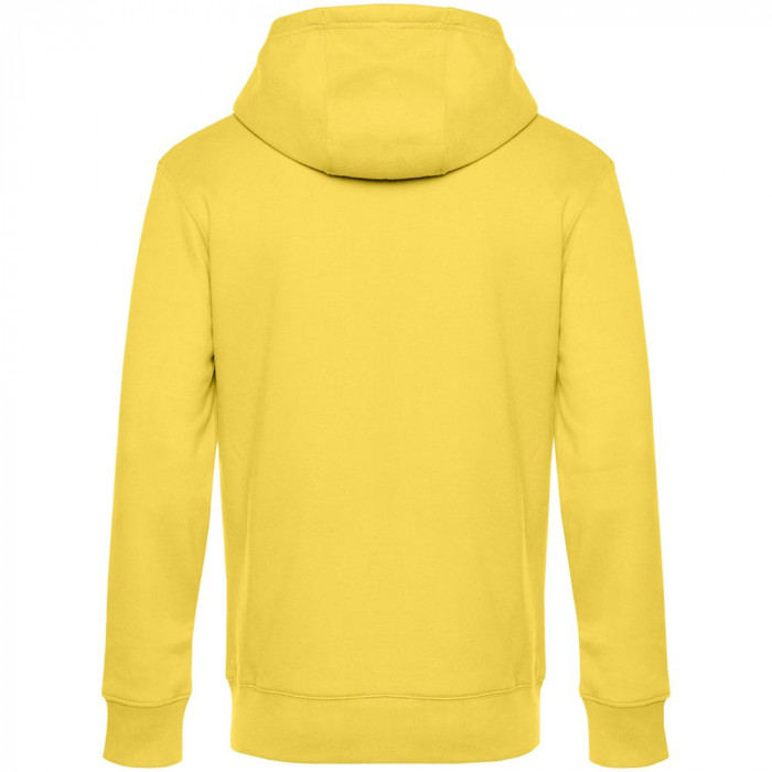 Толстовка с капюшоном унисекс King, желтая, размер S
