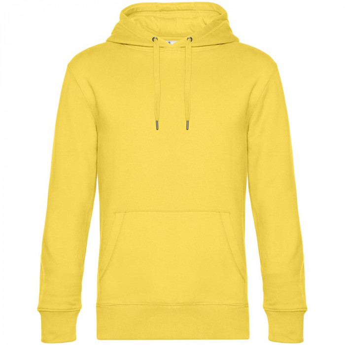 Толстовка с капюшоном унисекс King, желтая, размер S