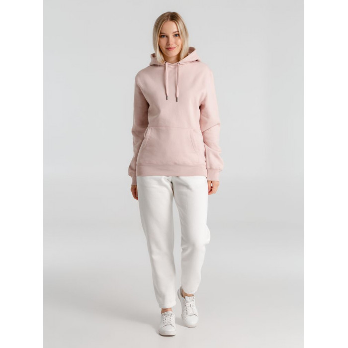 Толстовка с капюшоном унисекс King, розовая, размер XS