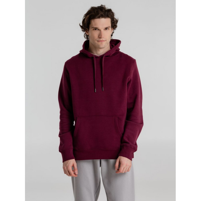 Толстовка с капюшоном унисекс King, бордовая, размер XS