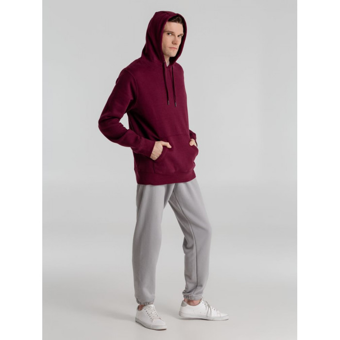 Толстовка с капюшоном унисекс King, бордовая, размер XS