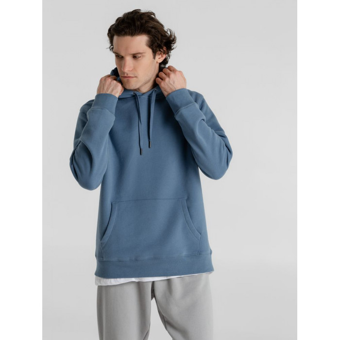 Толстовка с капюшоном унисекс King, серо-синяя, размер 3XL