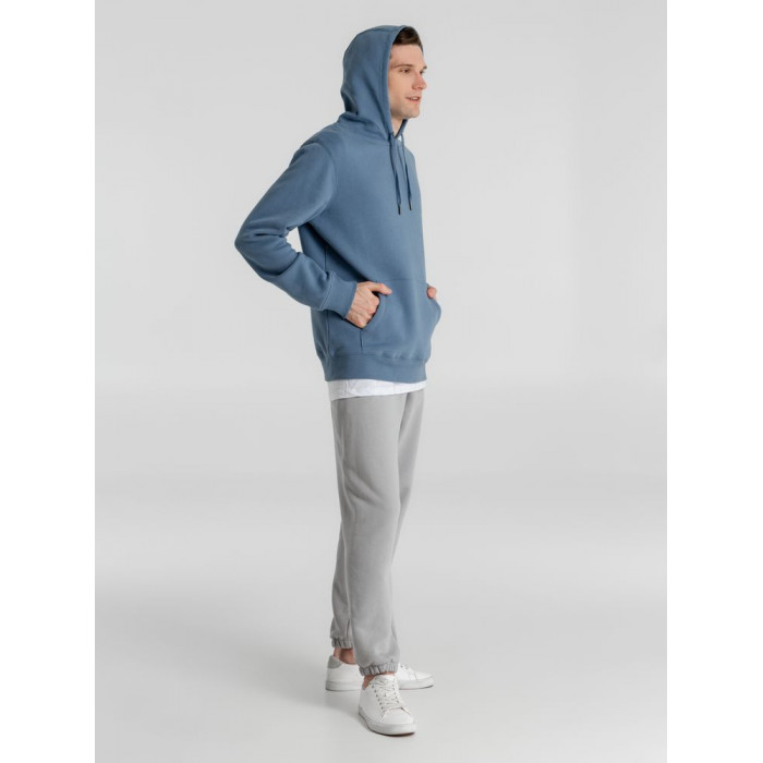 Толстовка с капюшоном унисекс King, серо-синяя, размер 3XL