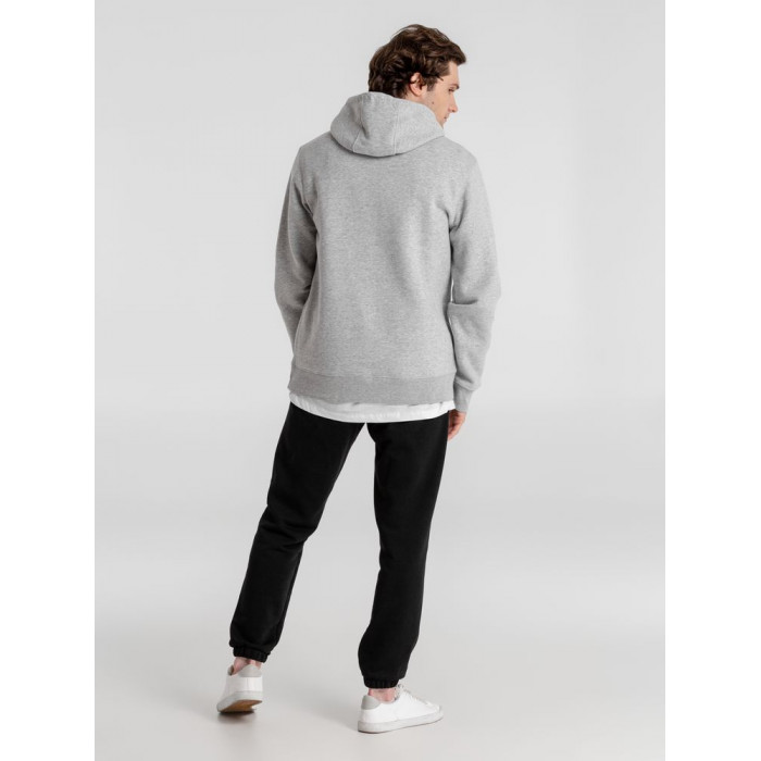 Толстовка с капюшоном унисекс King, серый меланж, размер 4XL