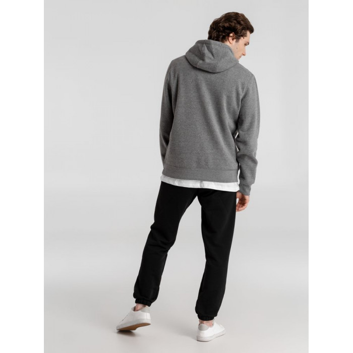 Толстовка с капюшоном унисекс King, темно-серый меланж, размер S