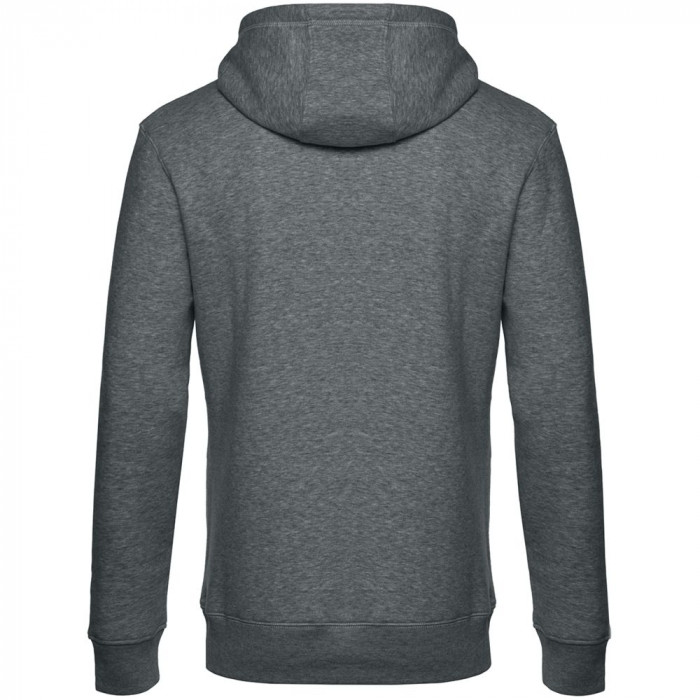 Толстовка с капюшоном унисекс King, темно-серый меланж, размер S