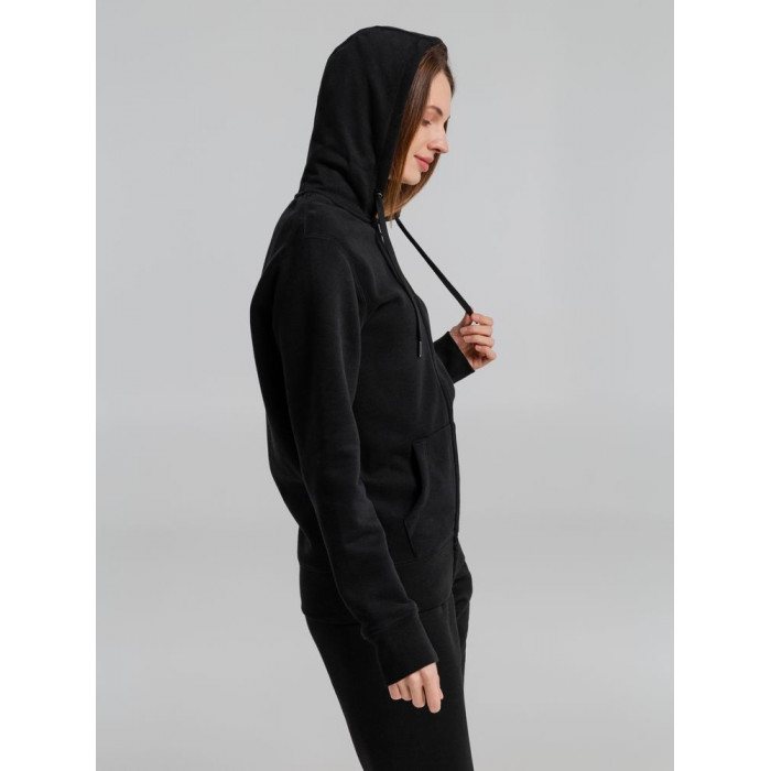 Толстовка на молнии с капюшоном унисекс King, черная, размер 3XL