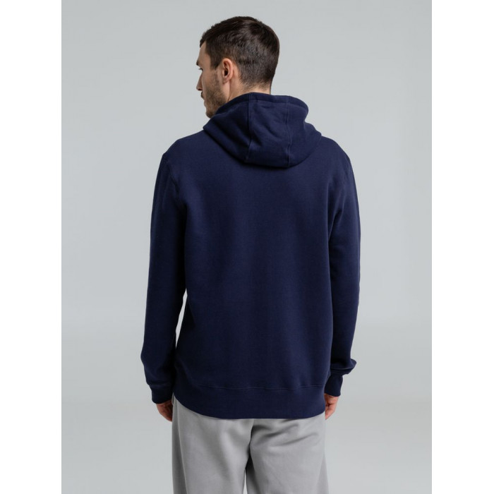 Толстовка на молнии с капюшоном унисекс King, темно-синяя, размер XS