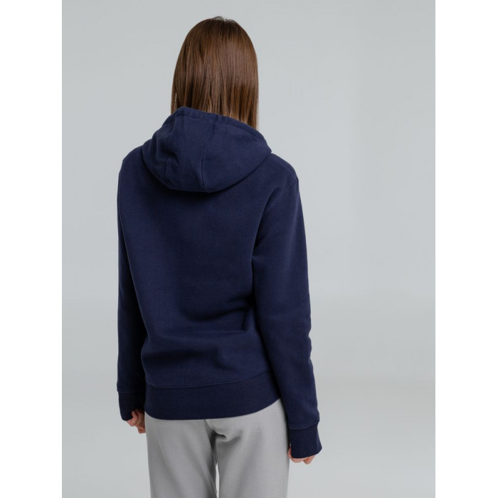 Толстовка на молнии с капюшоном унисекс King, темно-синяя, размер XS