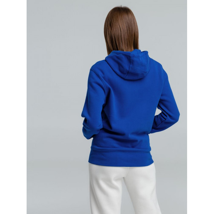 Толстовка на молнии с капюшоном унисекс King, ярко-синяя, размер XXL
