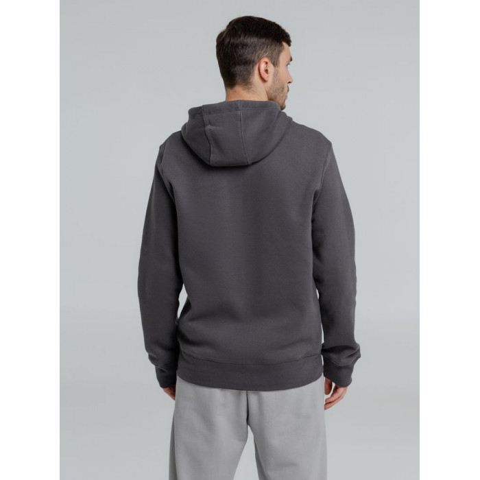 Толстовка на молнии с капюшоном унисекс King, темно-серая, размер 3XL