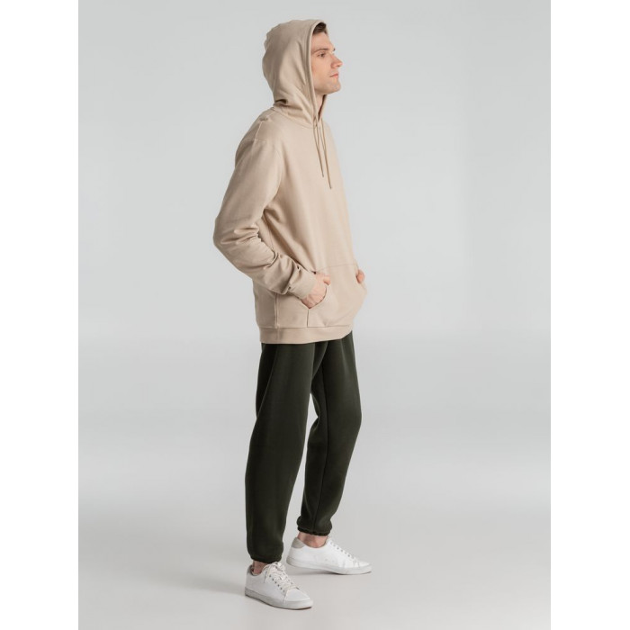 Толстовка с капюшоном унисекс Hoodie, бежевая, размер XS