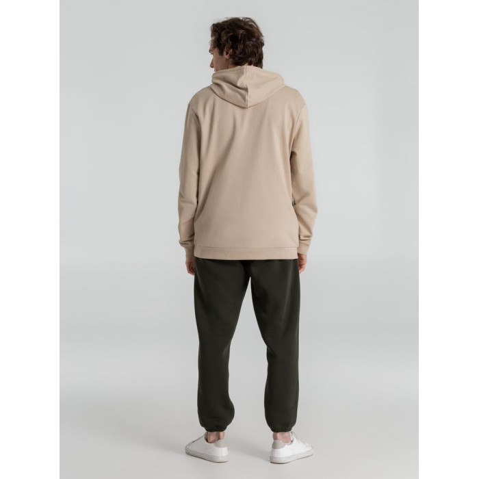 Толстовка с капюшоном унисекс Hoodie, бежевая, размер XS