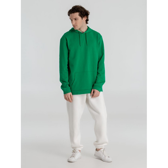 Толстовка с капюшоном унисекс Hoodie, зеленая, размер XXL