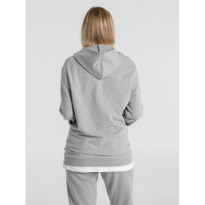 Толстовка с капюшоном унисекс Hoodie, серый меланж, размер XXL