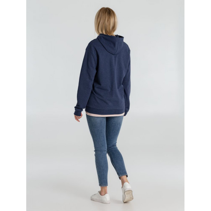 Толстовка с капюшоном унисекс Hoodie, синий меланж, размер 3XL