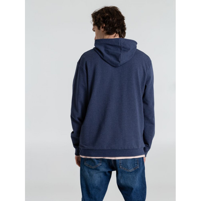 Толстовка с капюшоном унисекс Hoodie, синий меланж, размер 3XL