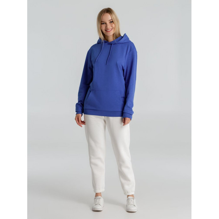 Толстовка с капюшоном унисекс Hoodie, ярко-синий меланж, размер 3XL