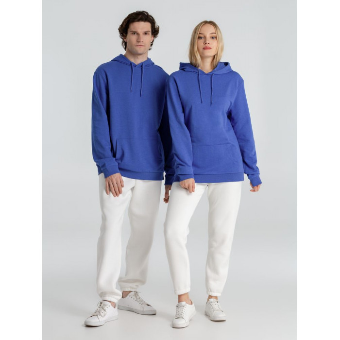 Толстовка с капюшоном унисекс Hoodie, ярко-синий меланж, размер 3XL