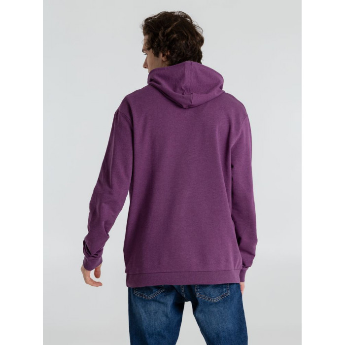 Толстовка с капюшоном унисекс Hoodie, фиолетовый меланж, размер XS