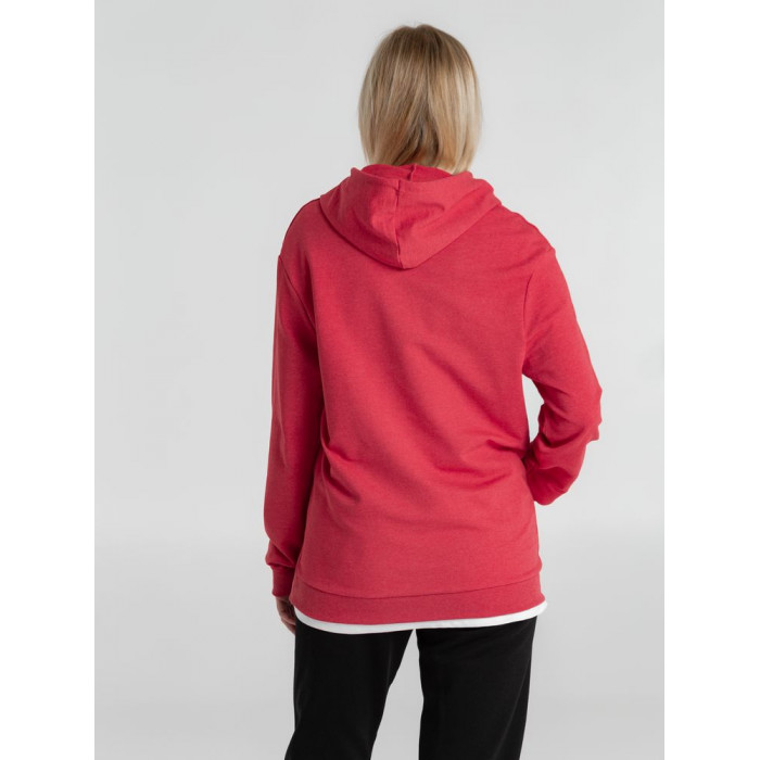 Толстовка с капюшоном унисекс Hoodie, красный меланж, размер 3XL