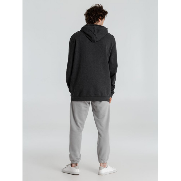 Толстовка с капюшоном унисекс Hoodie, серый меланж (антрацит), размер XS
